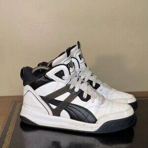 Puma Backcourt Mid White Black 374411-04 Gradeschool Gs Size 5Y